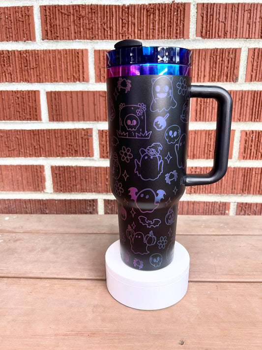 Engraved Ghost Halloween Tumbler