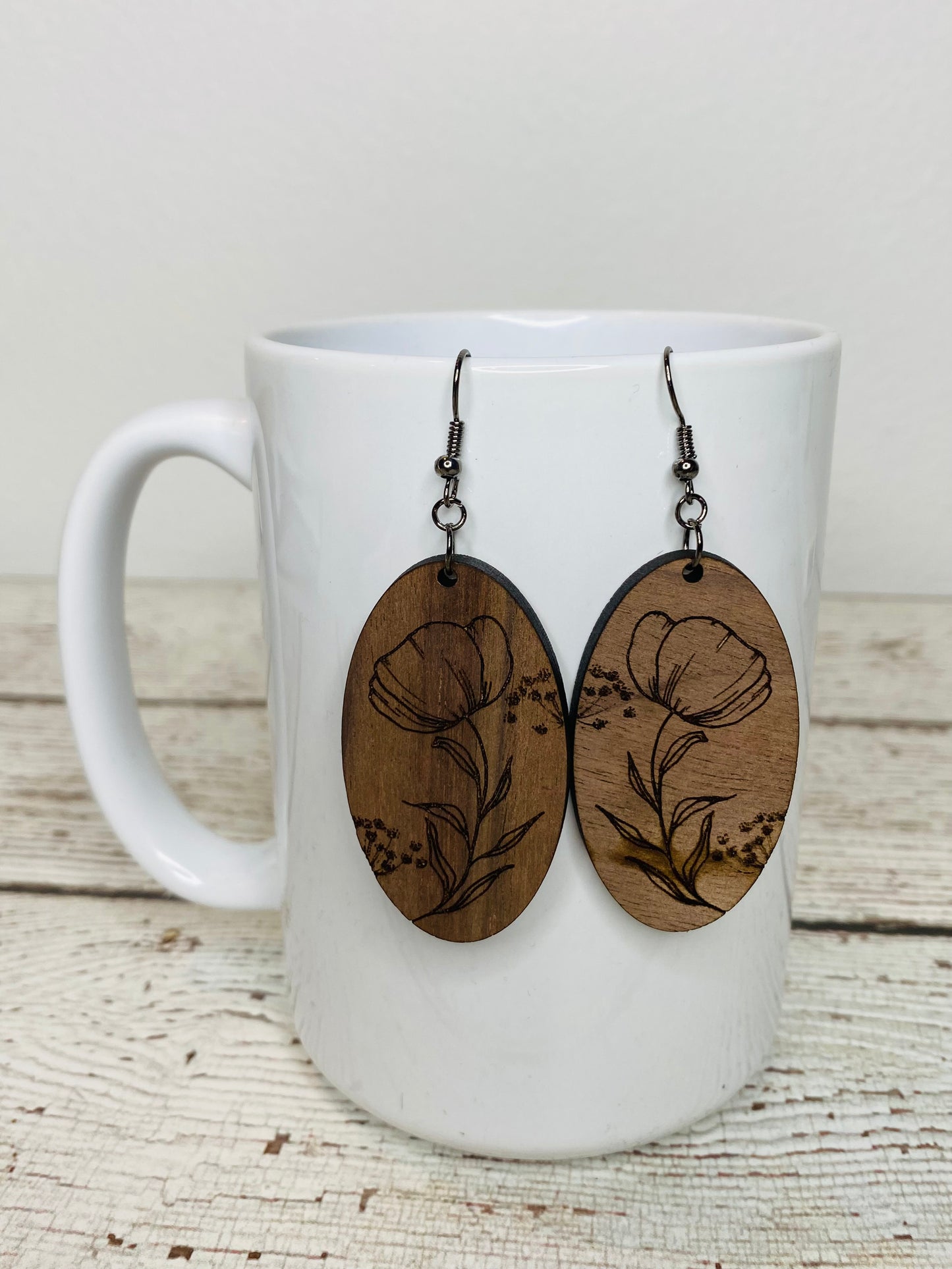 Wildflower Oval Earrings