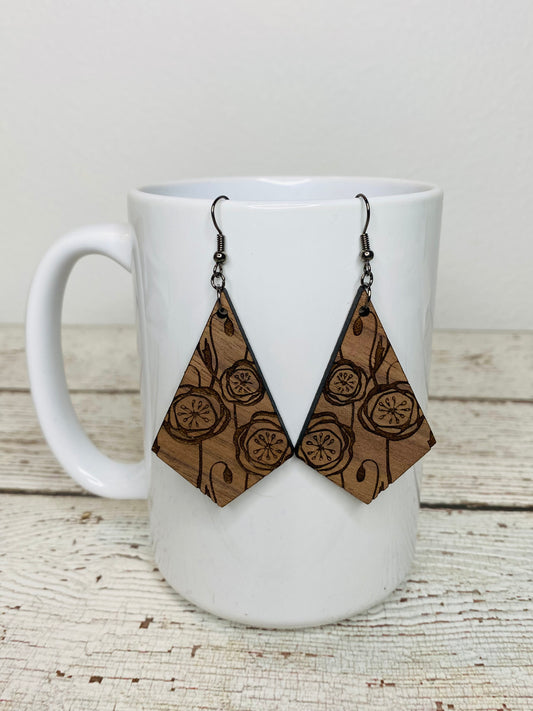 Triangle Wildflower Earrings